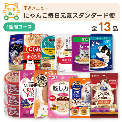 にゃんこ毎日元気スタンダード便（1週間） 商品セット内容